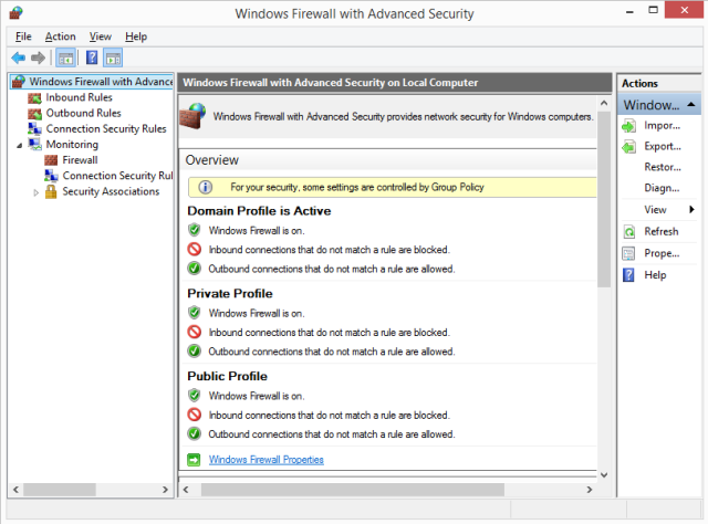 Windows Firewall with Advanced Security | Windows Firewall Properties