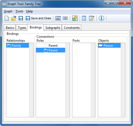 Graph Tool with binding