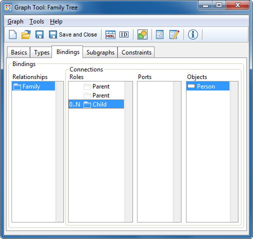 Graph Tool with complete binding