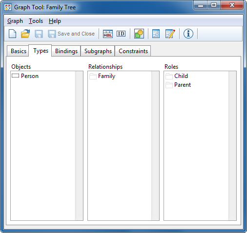 Graph Tool with types