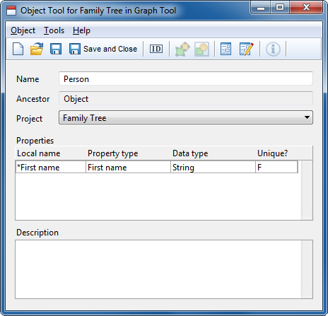 Object Tool with one property