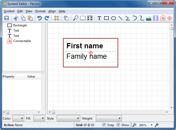 Symbol Editor with Person symbol