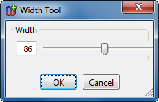 Row label width tool
