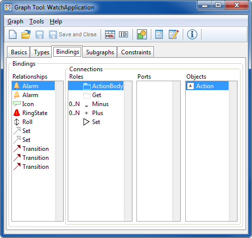 Graph bindings definer