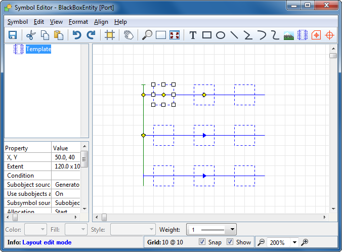 Template clone path editing