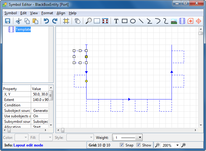 Template slot offset