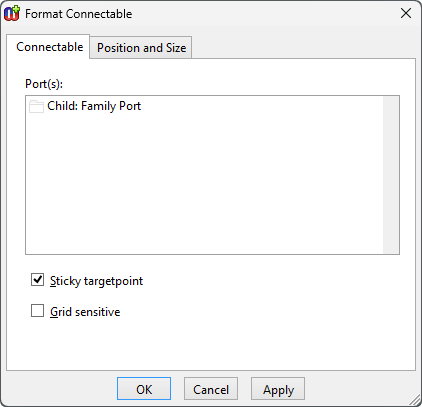 Attaching port to connectable