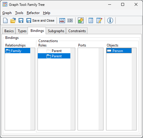 Graph Tool with binding