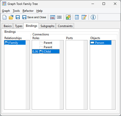 Graph Tool with complete binding