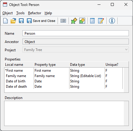 Object Tool with more properties