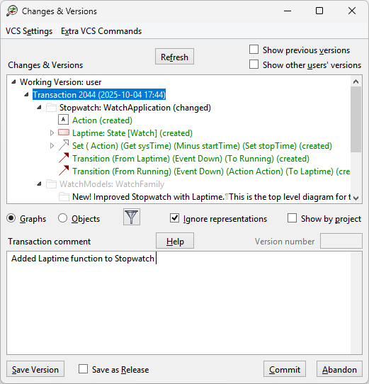 Changes and Versions