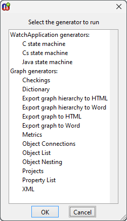 Choosing report to run