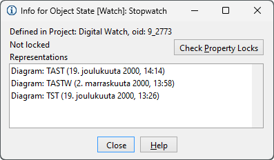 Info Tool for Stopwatch