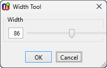 Row label width tool
