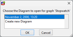 Selecting diagram to open