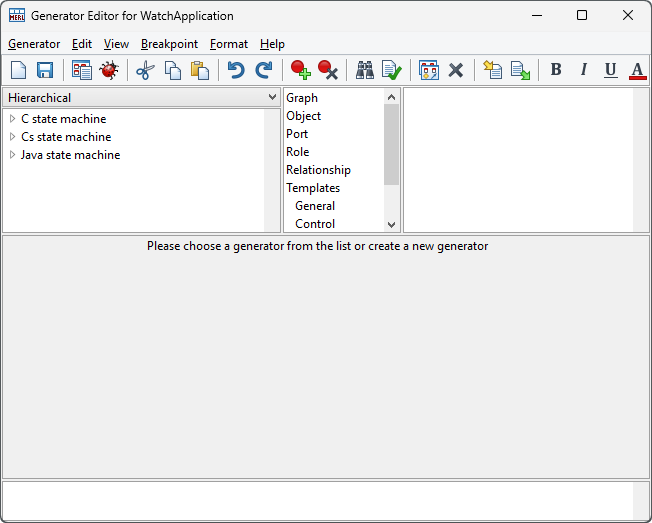 Empty Generator Editor