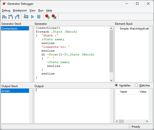 Generator Debugger for Connections 1