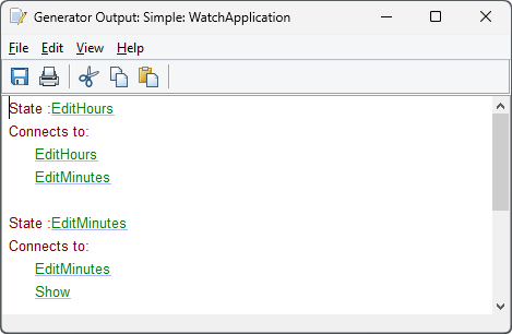 Generator Output for Simple