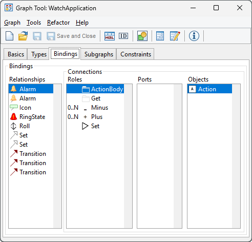 Graph bindings definer