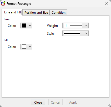 Line and Fill dialog