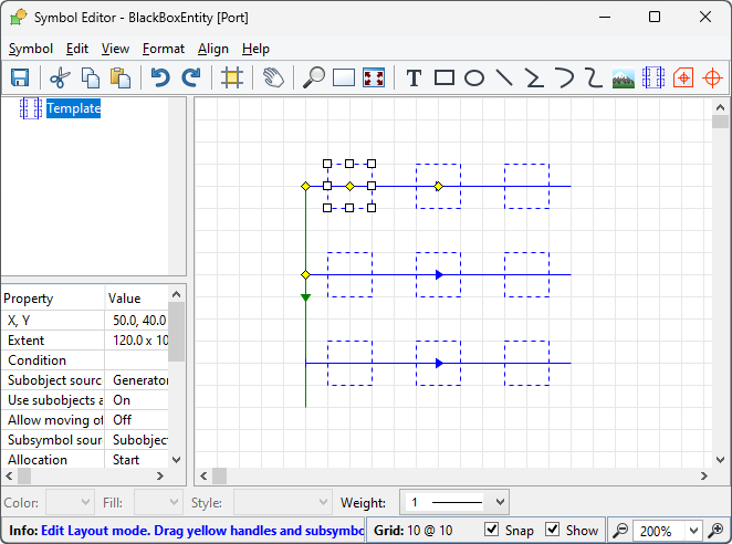 Template clone path editing