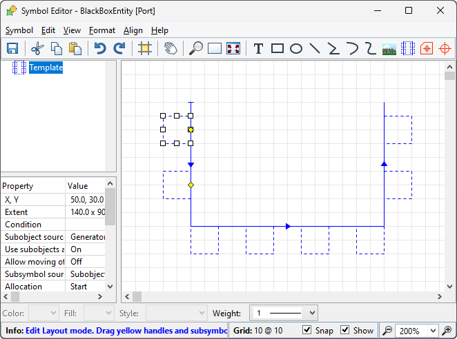 Template slot offset