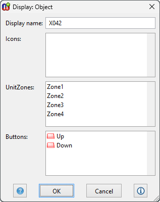 Property dialog for new Display